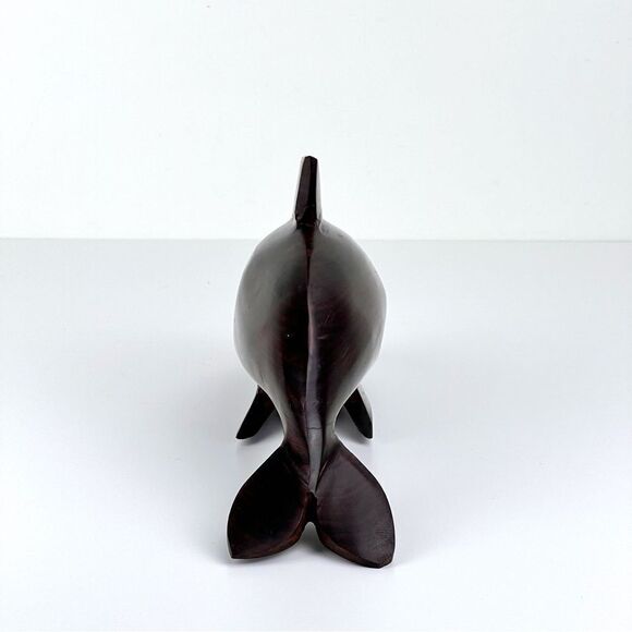 Ironwood MCM Hand Carved Dolphin Whale Sculpture Figurine - Picture 6 of 10